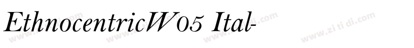 EthnocentricW05 Ital字体转换